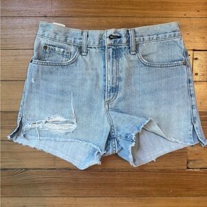 rag & bone Light Blue Distressed Jean Shorts